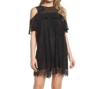 Foxiedox Babette Lace Babydoll Mini Dress Black Size S New with Tag
